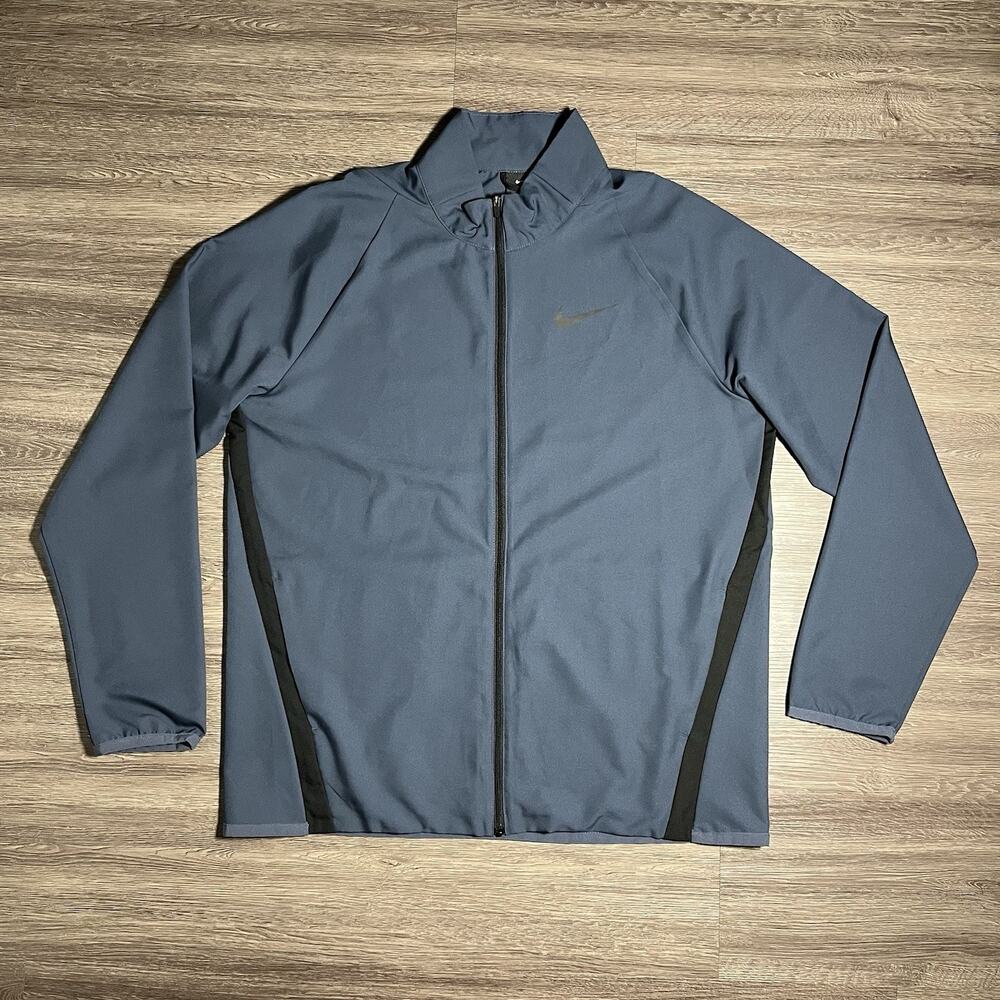 Nike Dri-FIT Team Woven Training Jacket Men's L Blue Full Zip 928010-471 EUC
